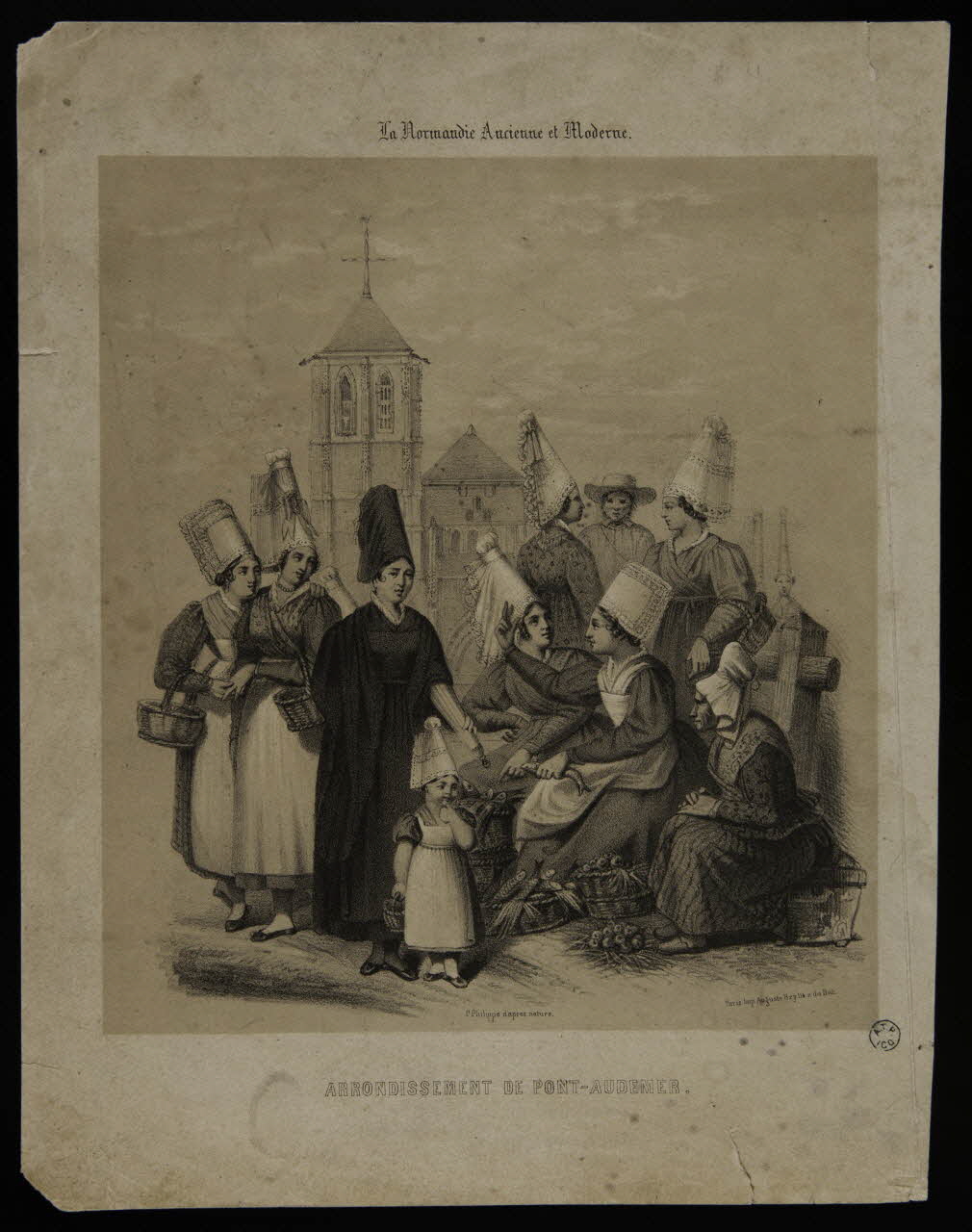 estampe La Normandie Ancienne et Moderne.  ARRONDISSEMENT DE PONT-AUDEMER. 1965.36.8 Photo