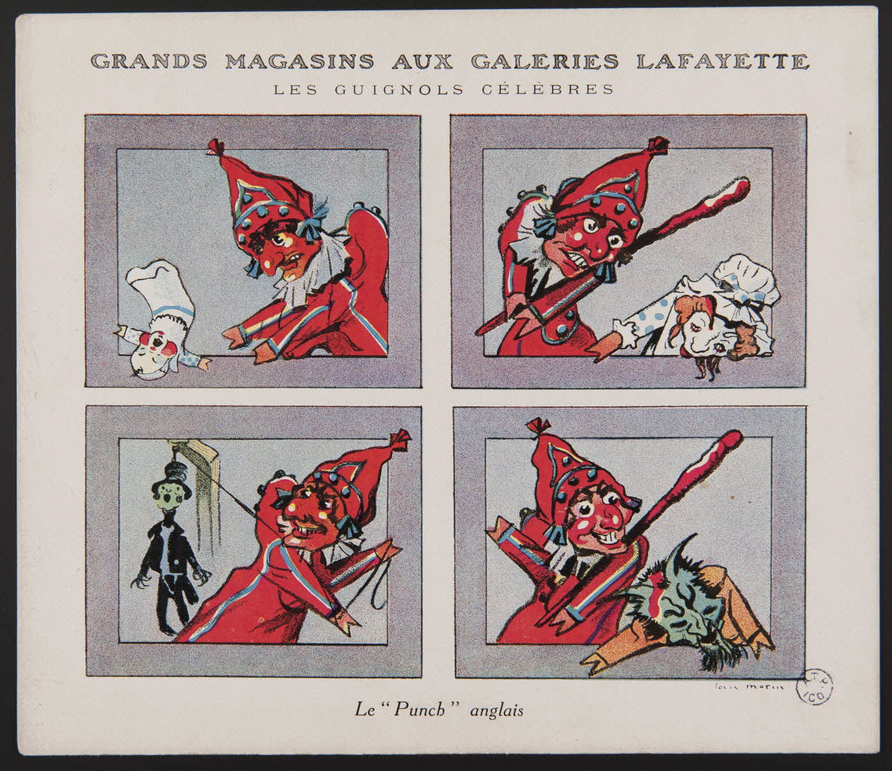 estampe LES GUIGNOLS CELEBRES  Le "Punch" anglais 1965.41.16 Photo