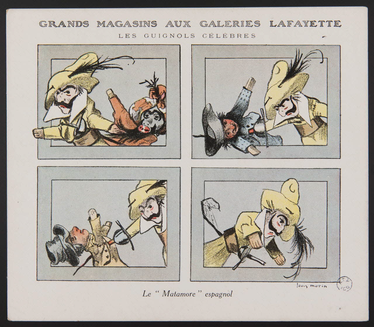 estampe LES GUIGNOLS CELEBRES  Le "Matamore" espagnol 1965.41.17 Photo