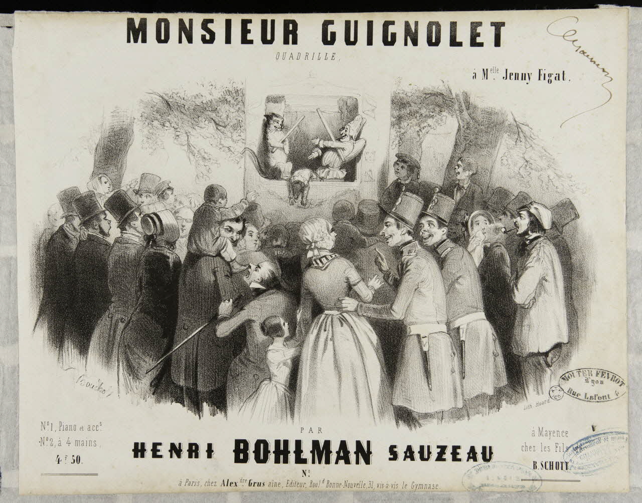 estampe MONSIEUR GUIGNOLET  QUADRILLE. 1965.41.6 Photo