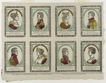 Pierre-François Godard ; Amand-François Hurez imagerie ancienne Planche de personnages historiques Cambrai 1815-1817 1965.75.137  Photo