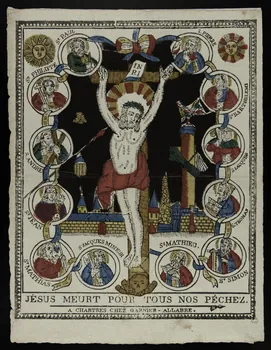 Jacques-Pierre Garnier-Allabre imagerie ancienne JESUS MEURT POUR TOUS NOS PECHEZ. Chartres 1810-1820 1965.75.160 Photo