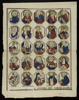 Jacques-Pierre Garnier-Allabre imagerie ancienne Planche de saintetés Chartres 1805-1828 1965.75.167 Photo