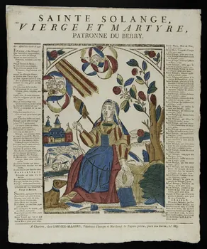 imagerie ancienne SAINTE SOLANGE,  VIERGE ET MARTYRE,  PATRONNE DU BERRY. 1965.75.168 Photo