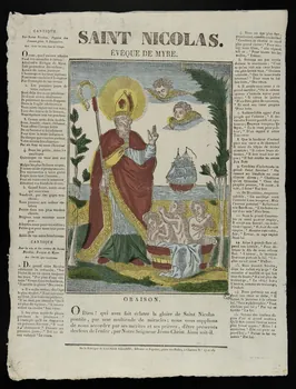 Antoine Thiébault ; Jacques-Pierre Garnier-Allabre imagerie ancienne SAINT NICOLAS.  EVEQUE DE MYRE Chartres 1826-1828 1965.75.203 Photo