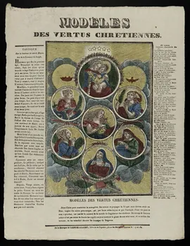 Antoine Thiébault ; Raphaël ; Jacques-Pierre Garnier-Allabre imagerie ancienne MODELES  DES VERTUS CHRETIENNES. Chartres 1826-1828 1965.75.208 Photo