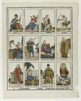 Fleuret ; Jacques-Pierre Garnier-Allabre imagerie ancienne Figures du monde Chartres 1825 1965.75.211 Photo