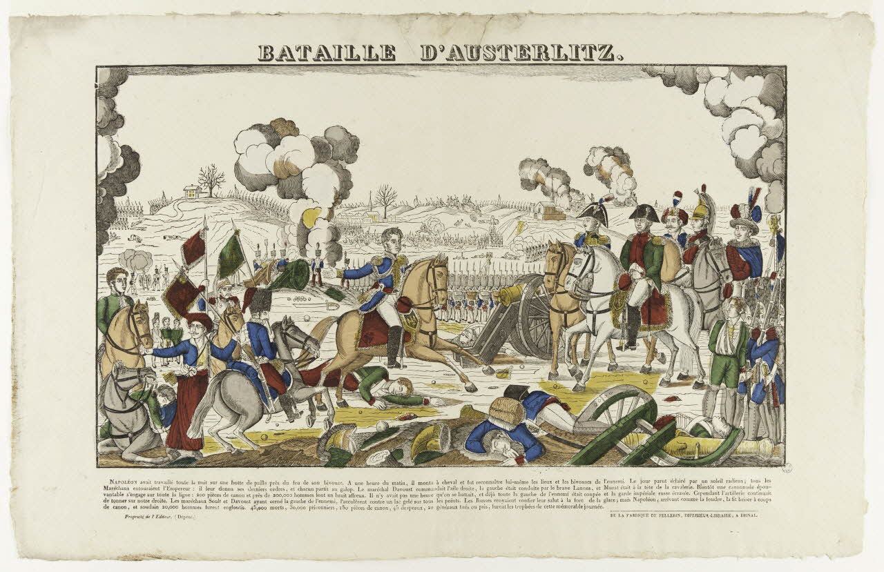 Pellerin imagerie ancienne BATAILLE D'AUSTERLITZ. Lorraine, France 1837 1965.75.259 Photo