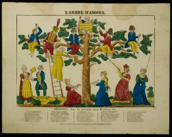 Dembour et Gangel estampe L'ARBRE D'AMOUR. Metz 1840-1852 1965.75.29 Photo