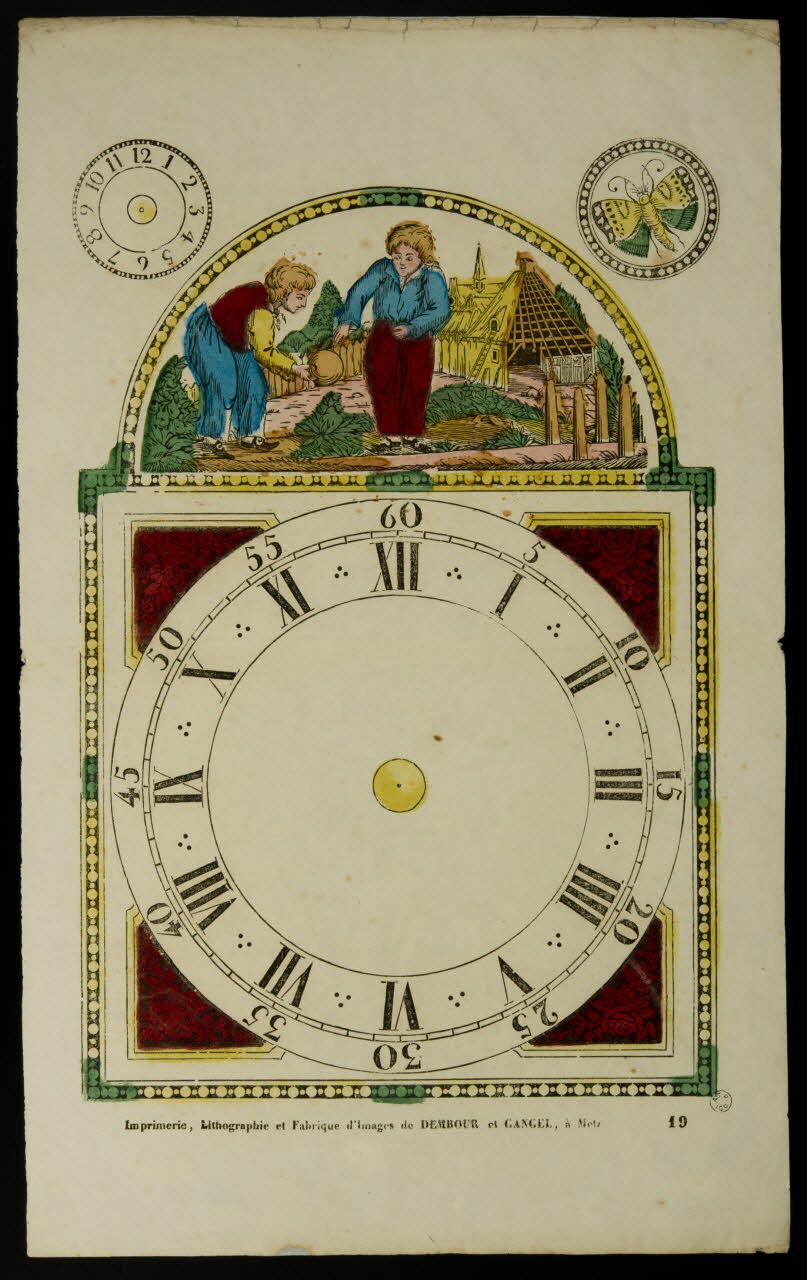 Dembour et Gangel cadran d'horloge Cadran d'horloge Metz 1840-1852 1965.75.34 Photo