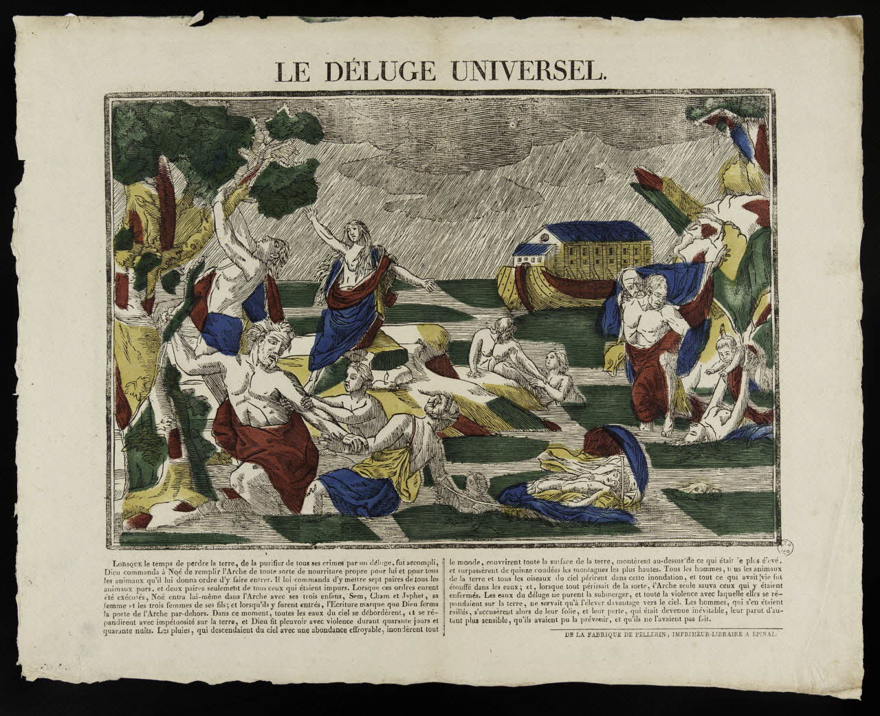 imagerie ancienne LE DELUGE UNIVERSEL. Lorraine, France 1837 1965.75.356 Photo