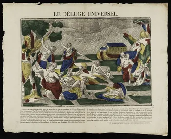 imagerie ancienne LE DELUGE UNIVERSEL. Lorraine, France 1837 1965.75.356 Photo