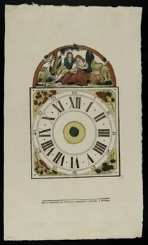 Pellerin imagerie ancienne Cadran d'horloge avec pastorale Lorraine, France 1837 1965.75.385 Photo