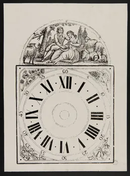 estampe Horloge et scène galante 1965.75.386 Photo