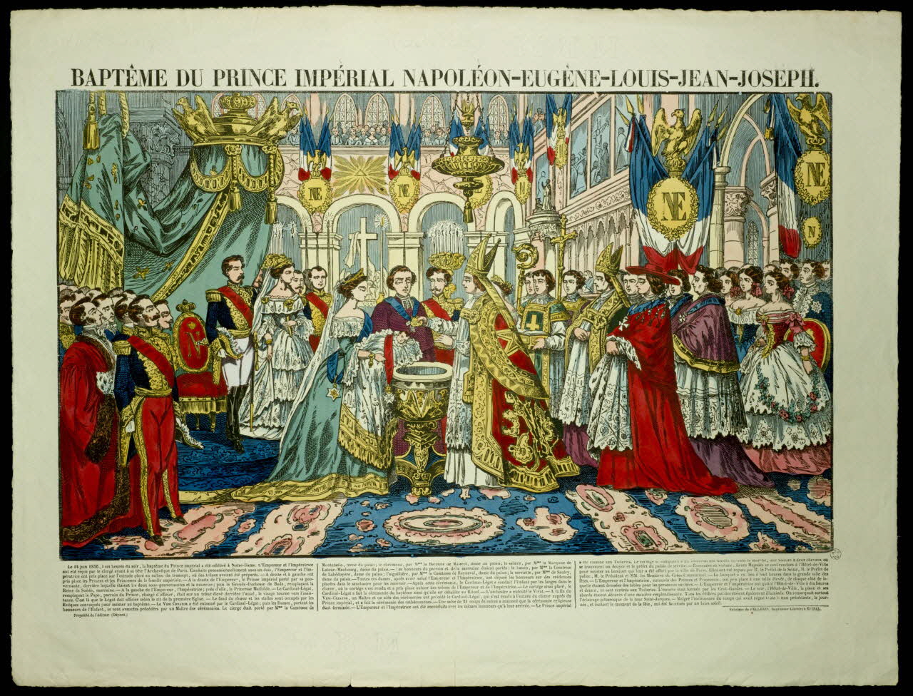 estampe BAPTÊME DU PRINCE IMPERIAL NAPOLEON-EUGENE-LOUIS-JEAN-JOSEPH. 1965.75.398 Photo (c) Mucem