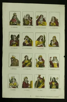 Jean-Baptiste Castiaux ; Simon-François Blocquel suite de figures (4x4) Planche de saintetés Lille 1837-1863 1965.75.417 Photo
