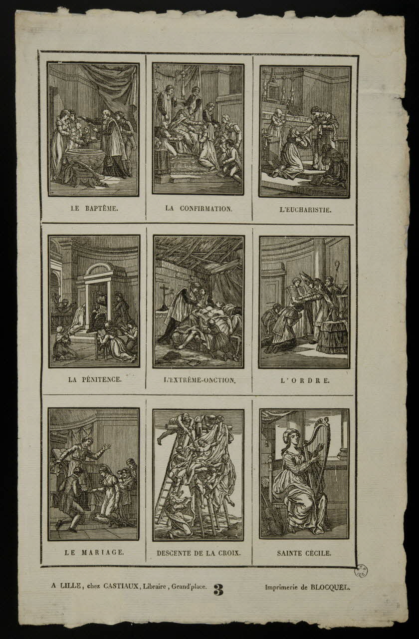Jean-Baptiste Castiaux ; Simon-François Blocquel imagerie ancienne Scènes chrétiennes diverses Lille 1809-1837 1965.75.419 Photo