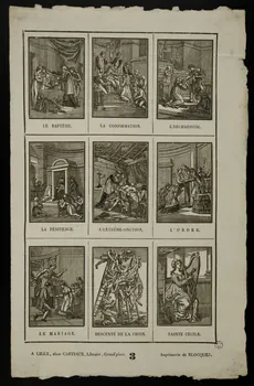 Jean-Baptiste Castiaux ; Simon-François Blocquel imagerie ancienne Scènes chrétiennes diverses Lille 1809-1837 1965.75.419 Photo