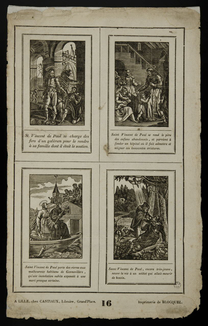 Jean-Baptiste Castiaux ; Simon-François Blocquel imagerie ancienne Suite de scènes Lille 1809-1837 1965.75.422 Photo