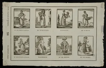 imagerie ancienne Planche de petits métiers 1965.75.423 Photo
