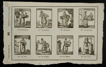 imagerie ancienne Planche de petits métiers 1965.75.425 Photo