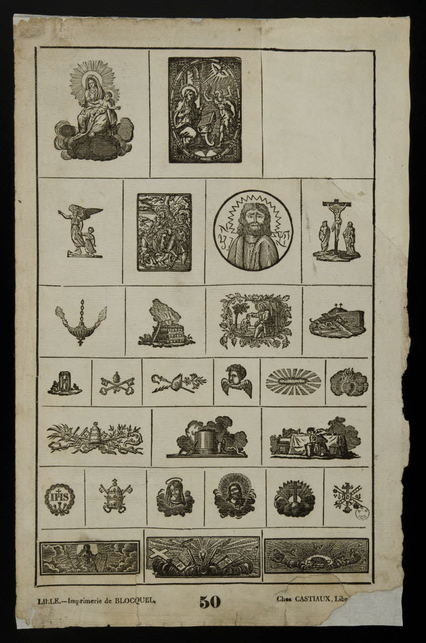 Jean-Baptiste Castiaux ; Simon-François Blocquel imagerie ancienne Série de symboles Lille 1809-1837 1965.75.436 Photo