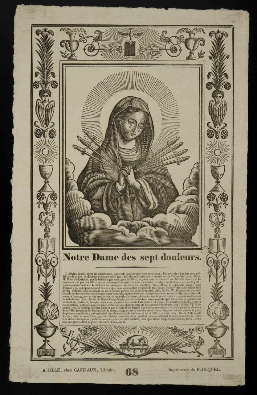 Jean-Baptiste Castiaux ; Simon-François Blocquel imagerie ancienne Notre Dame des sept douleurs. Lille 1809-1837 1965.75.447 Photo