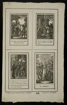 Jean-Baptiste Castiaux ; Simon-François Blocquel imagerie ancienne Planche de saintetés Lille 1809-1837 1965.75.448 Photo