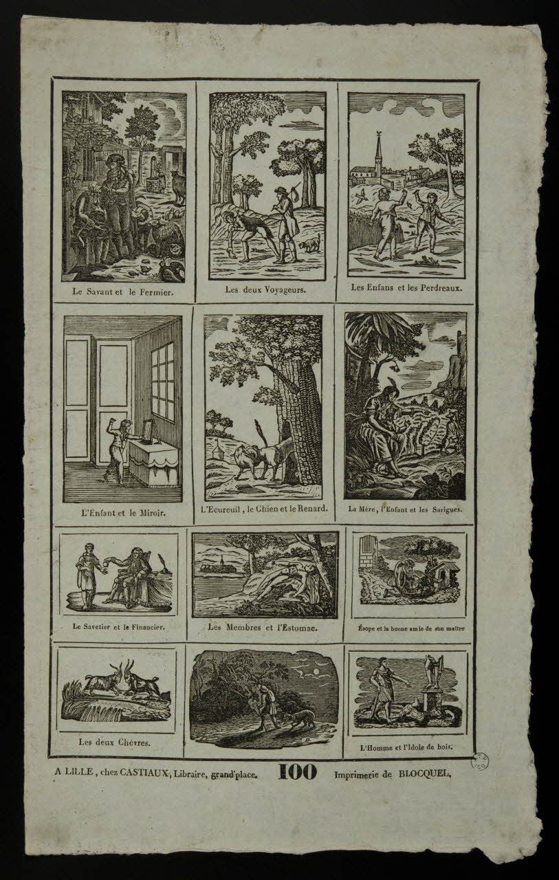 Durouchail Pierre ; Jean-Baptiste Castiaux ; Simon-François Blocquel imagerie ancienne Scènes diverses Lille 1809-1837 1965.75.458 Photo
