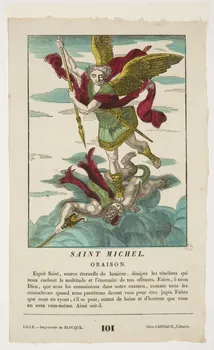 Raphaël ; Jean-Baptiste Castiaux ; Blocq imagerie ancienne SAINT MICHEL.  ORAISON. Lille 1809-1837 1965.75.459  Photo