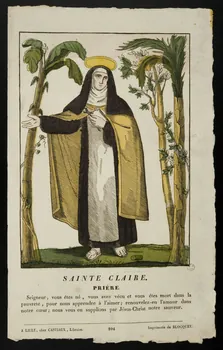 Jean-Baptiste Castiaux ; Simon-François Blocquel imagerie ancienne SAINTE CLAIRE. Lille 1809-1837 1965.75.462 Photo