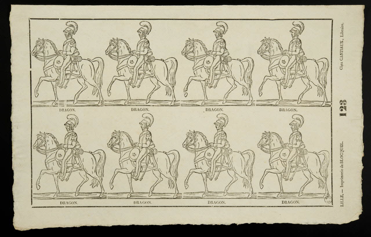 Jean-Baptiste Castiaux ; Simon-François Blocquel imagerie ancienne DRAGON. Lille 1809-1837 1965.75.466 Photo