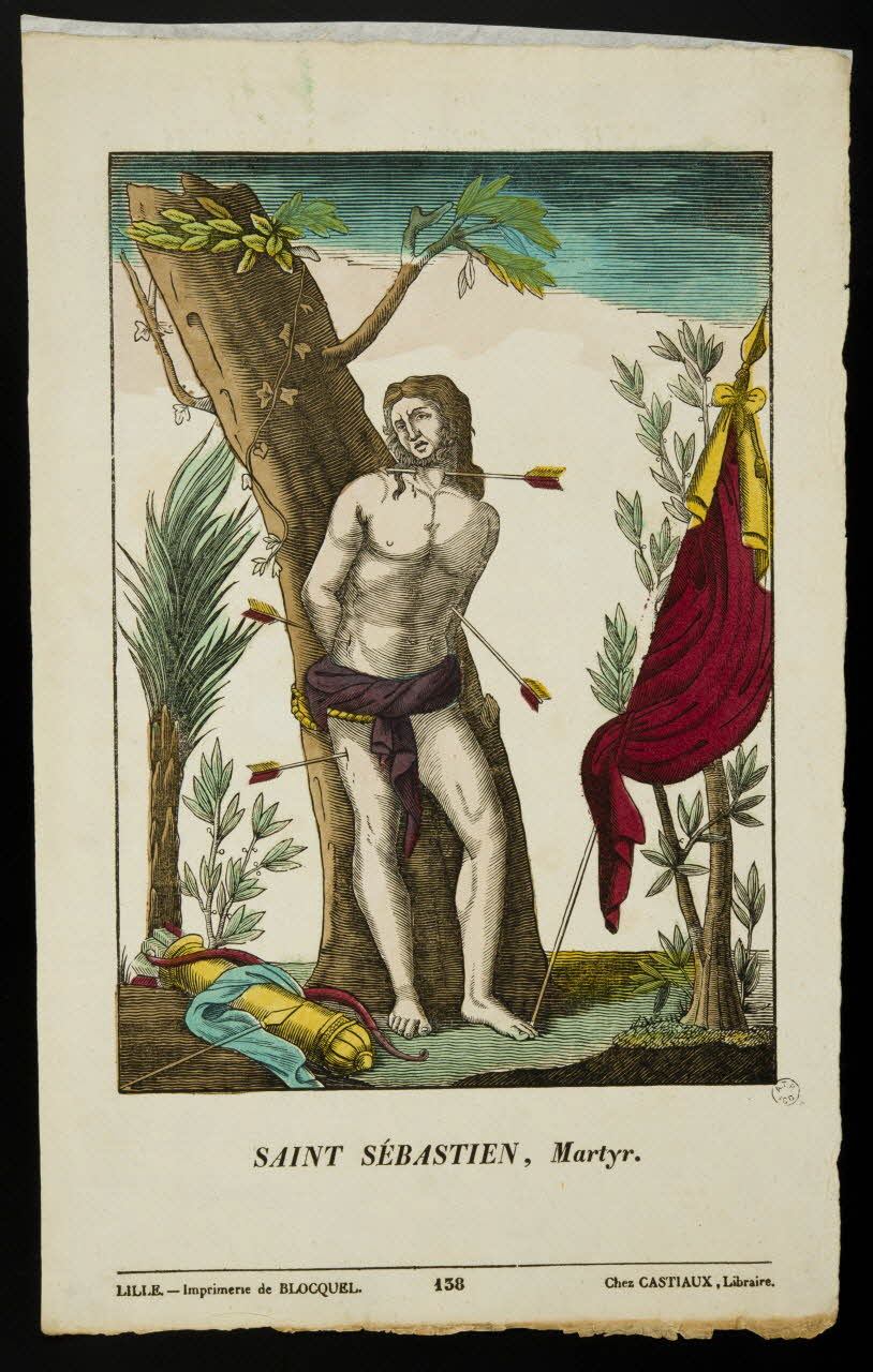 Jean-Baptiste Castiaux ; Simon-François Blocquel imagerie ancienne SAINT SEBASTIEN, Martyr. Lille 1809-1837 1965.75.471 Photo