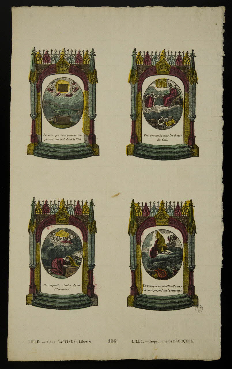 Jean-Baptiste Castiaux ; Simon-François Blocquel imagerie ancienne Scènes diverses Lille 1809-1837 1965.75.484 Photo