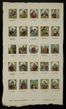 Jean-Baptiste Castiaux ; Simon-François Blocquel imagerie ancienne Planche de saintetés Lille 1809-1837 1965.75.487 Photo