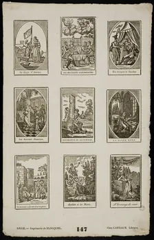 Henri Désiré Porret ; Jean-Baptiste Castiaux ; Simon-François Blocquel imagerie ancienne Scènes diverses Lille 1820-1837 1965.75.492 Photo