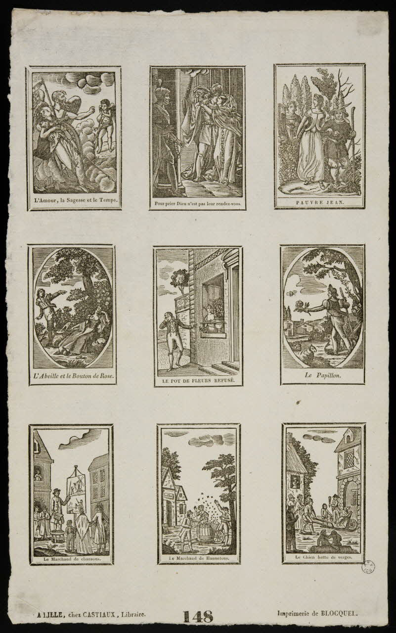 Jean-Baptiste Castiaux ; Simon-François Blocquel imagerie ancienne Scènes diverses Lille 1809-1837 1965.75.493 Photo