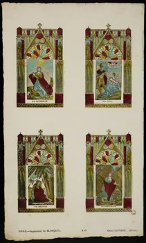 Jean-Baptiste Castiaux ; Simon-François Blocquel imagerie ancienne Planche de saintetés Lille 1809-1837 1965.75.495 Photo