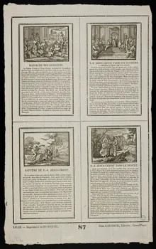 Durouchail Pierre ; Jean-Baptiste Castiaux ; Simon-François Blocquel imagerie ancienne Scènes bibliques Lille 1809-1837 1965.75.497 Photo