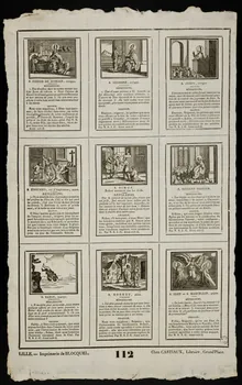 Jean-Baptiste Castiaux ; Simon-François Blocquel imagerie ancienne Planche de saintetés Lille 1809-1837 1965.75.503 Photo