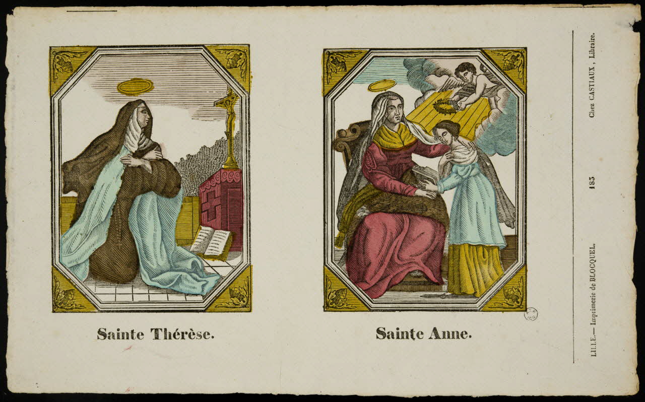 Jean-Baptiste Castiaux ; Simon-François Blocquel imagerie ancienne Sainte Thérèse. Lille 1809-1837 1965.75.515 Photo