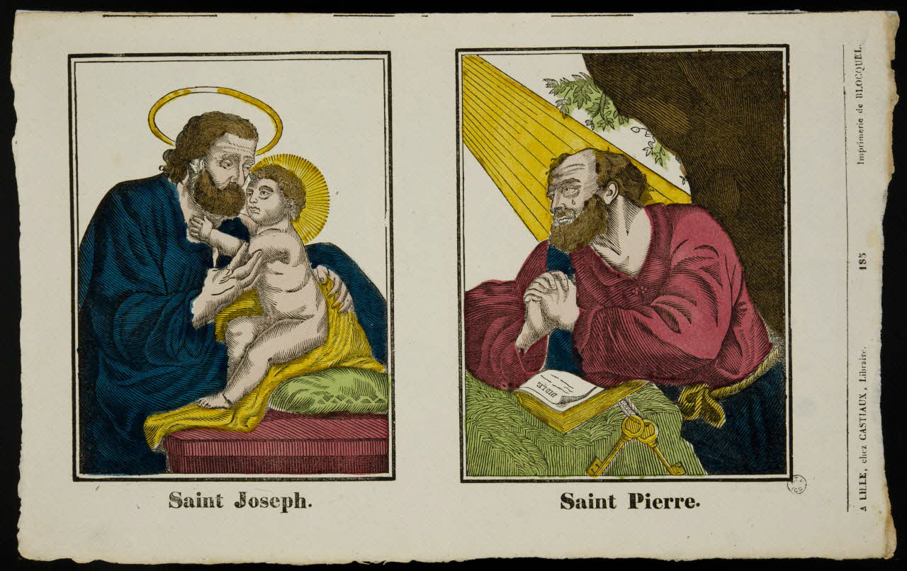 Jean-Baptiste Castiaux ; Simon-François Blocquel imagerie ancienne Saint Joseph. Lille 1809-1837 1965.75.516 Photo