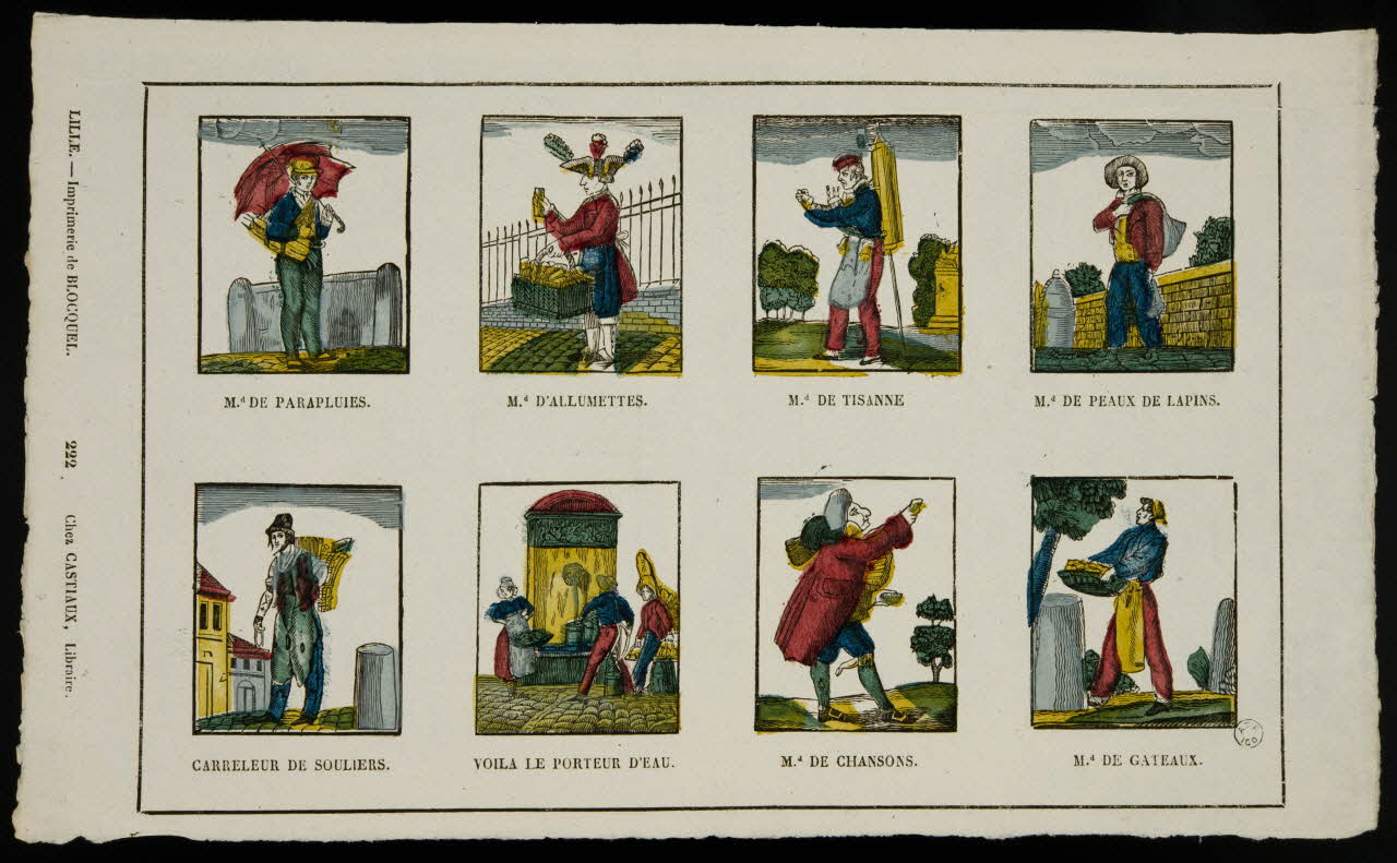 imagerie ancienne Planche de petits métiers 1965.75.526 Photo