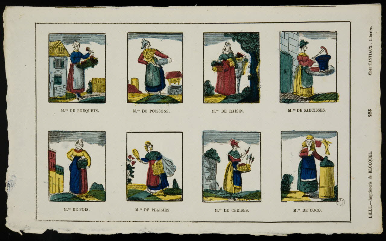 imagerie ancienne Planche de petits métiers 1965.75.527 Photo