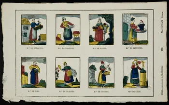 imagerie ancienne Planche de petits métiers 1965.75.527 Photo