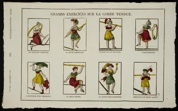 imagerie ancienne GRANDS EXERCICES SUR LA CORDE TENDUE. 1965.75.528 Photo