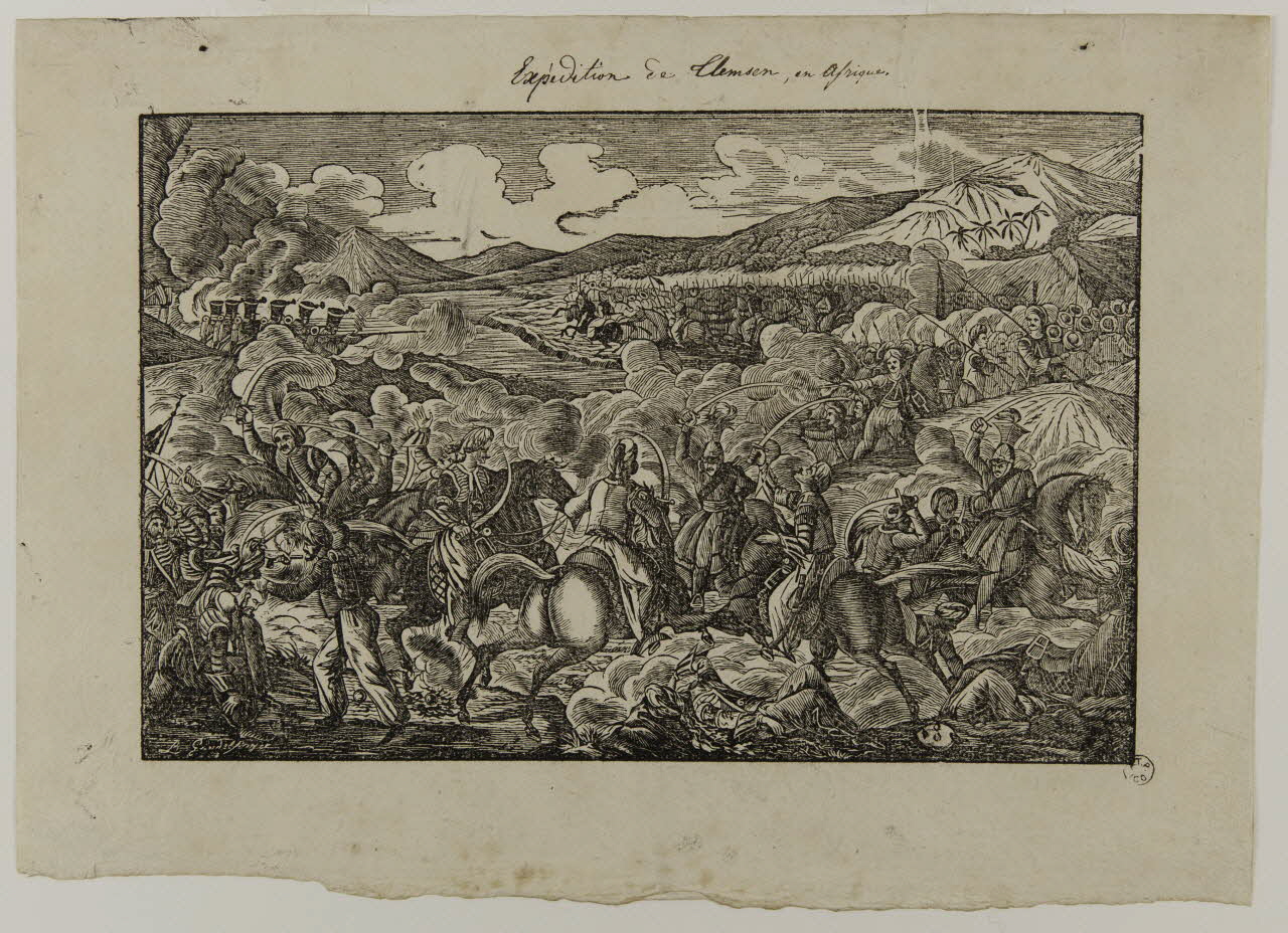 Gondelfinger Louis ; Clerc Jean Pierre imagerie ancienne Expédition de Tlemsen, en Afrique. Belfort 1833-1842 1965.75.54 Photo