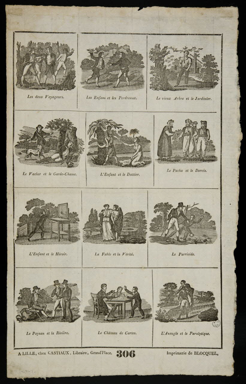 Jean-Baptiste Castiaux ; Simon-François Blocquel imagerie ancienne Suite de scènes Lille 1809-1837 1965.75.540 Photo