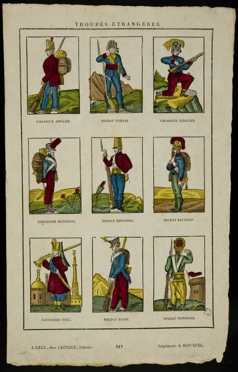 Simon-François Blocquel ; Jean-Baptiste Castiaux imagerie ancienne TROUPES ETRANGERES. Lille 1809-1837 1965.75.544 Photo
