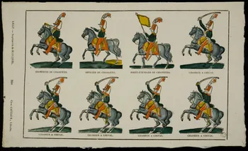 Jean-Baptiste Castiaux ; Simon-François Blocquel imagerie ancienne Planche de militaires Lille 1809-1837 1965.75.550  Photo